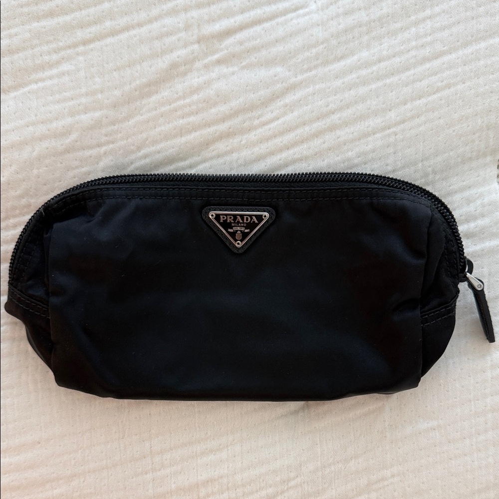 Prada Black Nylon Small Cosmetic Bag